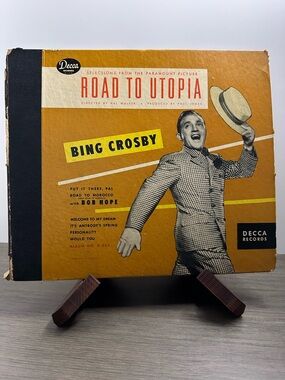 Bing Crosby - Road to Utopia A-423 Vinyl Record (3 - shellac 78s) Decca